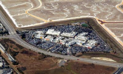 Vue aérienne du campus de Meta à Menlo Park en Californie
